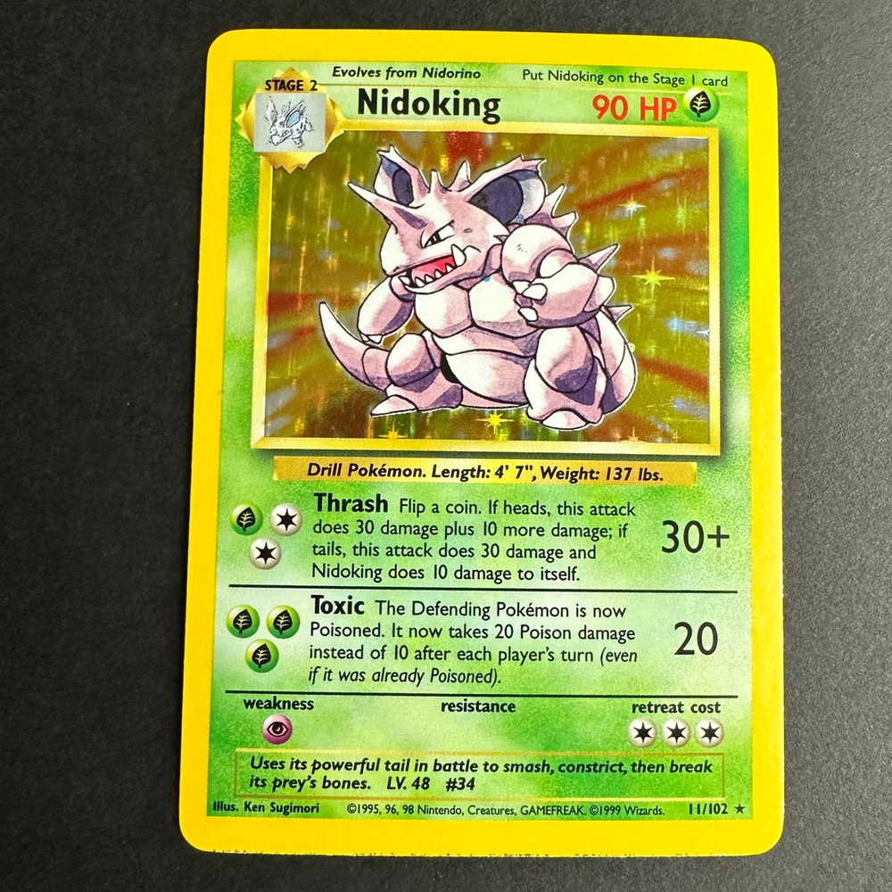 Pokemon TCG Nidoking Base Set 011/102 Holo Rare NM/LP